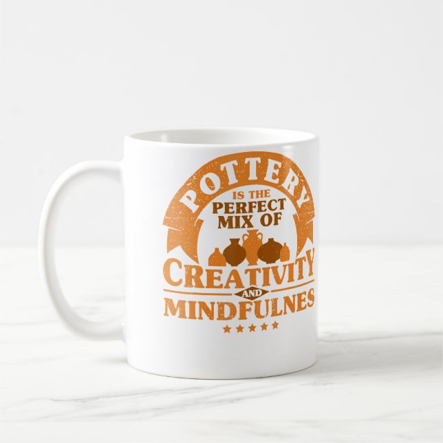 Pottery Makers Creativity And Mindfulnes Pottery C Coffee Mug (Left)