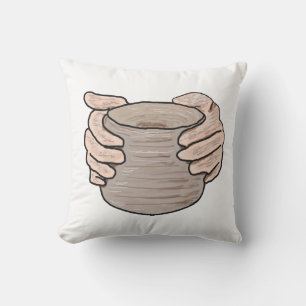 Pottery Making Hands Cushion