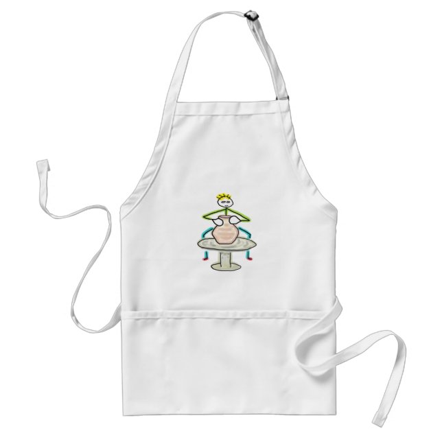 Pottery Making Stickman Standard Apron (Front)