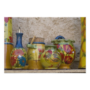 Pottery, Moustiers-Sainte-Marie, Provence, Photo Print