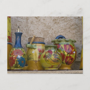 Pottery, Moustiers-Sainte-Marie, Provence, Postcard