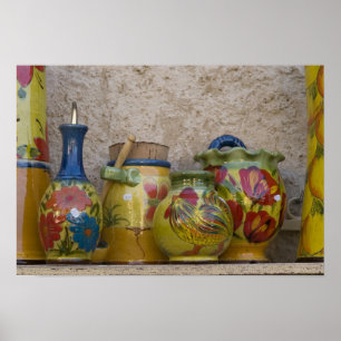 Pottery, Moustiers-Sainte-Marie, Provence, Poster