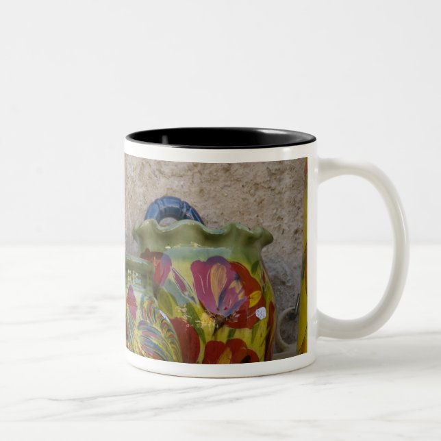 Pottery, Moustiers-Sainte-Marie, Provence, Two-Tone Coffee Mug (Right)