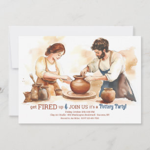 Pottery Party Invitation