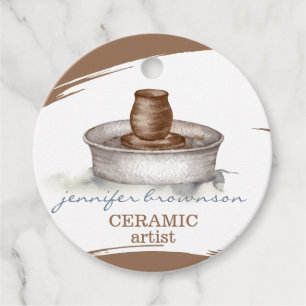 Pottery Studio Favour Tags