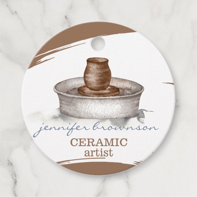Pottery Studio Favour Tags (Front)