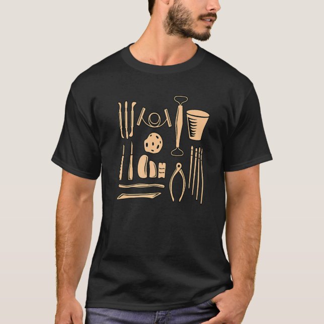 Pottery Tools Clay Artist Ceramic Sculptures  Grap T-Shirt (Front)