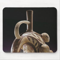 Pottery vessel of a frog climbing a cocoa tree