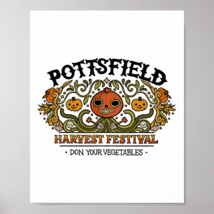 Pottsfield Harvest Festival Pumpkin Fall Autumn Th Poster