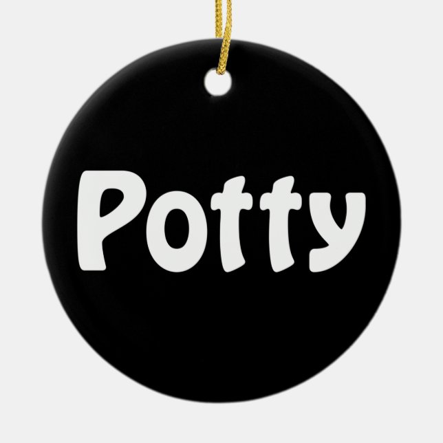 Potty Ceramic Ornament (Front)