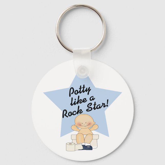 Potty Like A Rock Star Key Ring (Front)