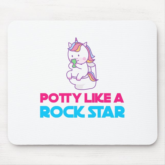 potty like a rock star mouse pad (Front)