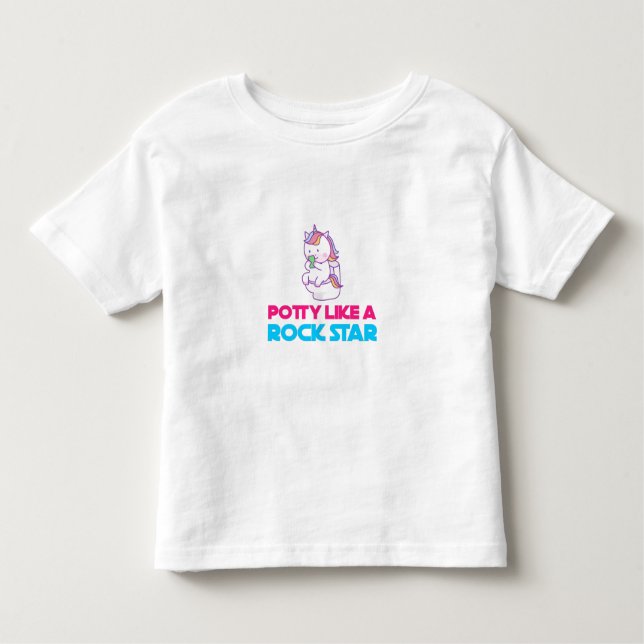 potty like a rock star toddler T-Shirt (Front)