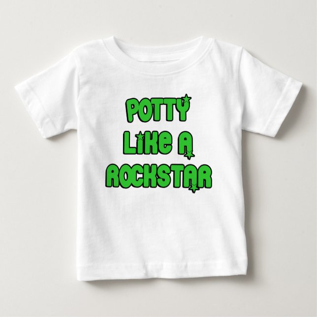 Potty Like A Rockstar Baby T-Shirt (Front)