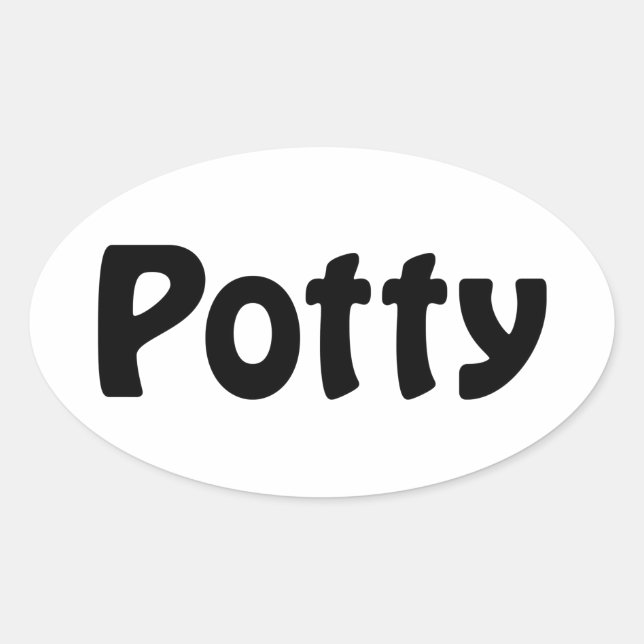 Potty Oval Sticker (Front)