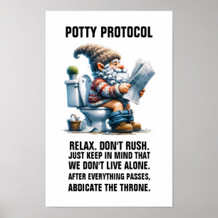 POTTY PROTOCOL without frame  Poster