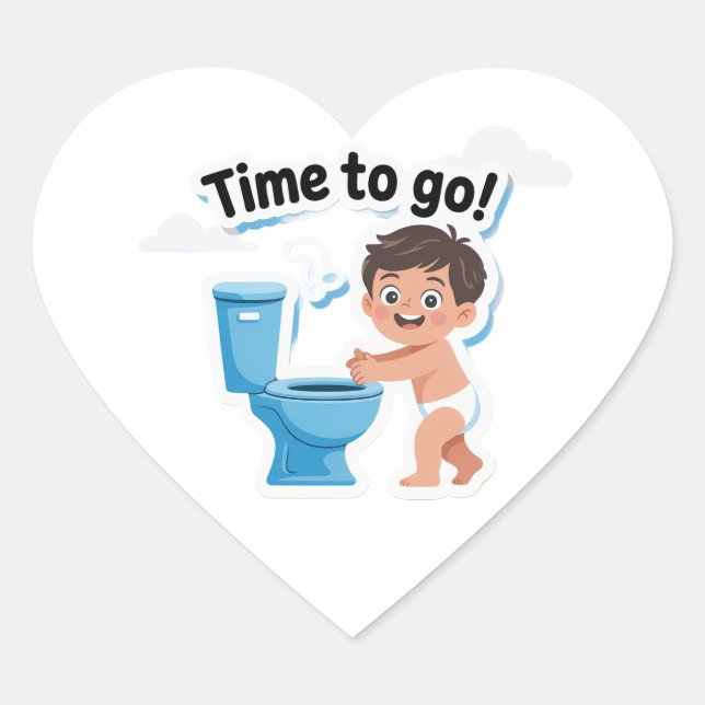 Potty Time  Kids Stickers  For boys (Front)