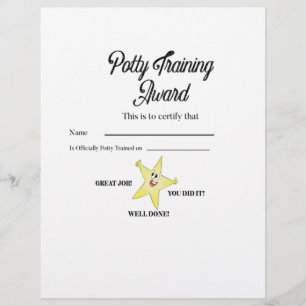 Potty Training Award