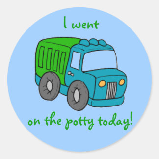 Potty Training Reward Sticker--Truck Classic Round Sticker