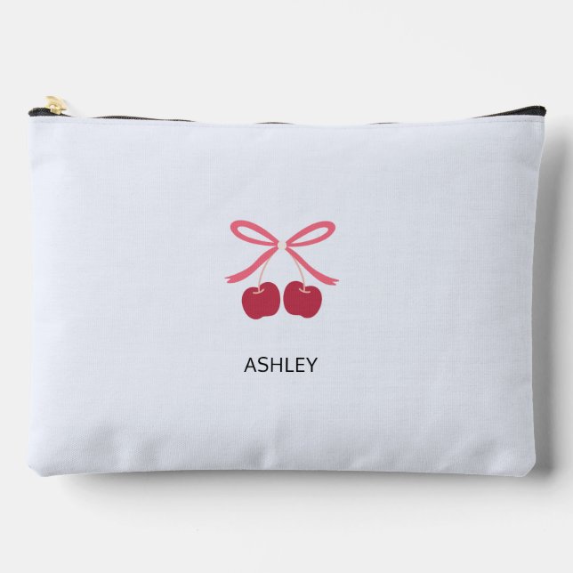 Pouch | Sweet Cherry Bow Cute iliustration (Front)