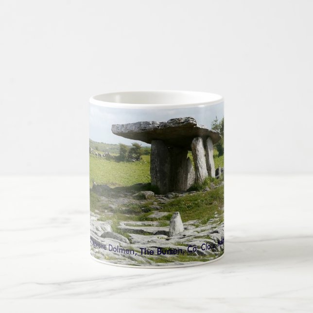 Poulnabrone Dolmen, The Burren, Clare, Ireland Coffee Mug (Center)