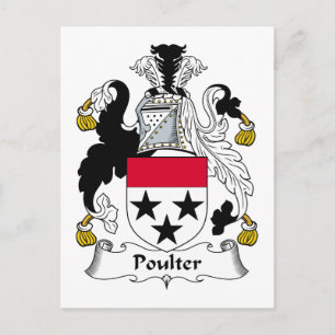 Poulter Family Crest Postcard