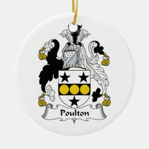 Poulton Family Crest Ceramic Ornament