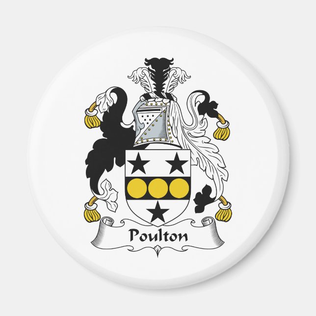 Poulton Family Crest Magnet (Front)