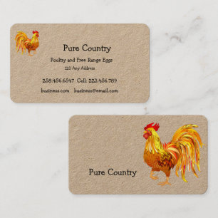 Poultry, Chicken, Eggs Free Run, Organic Business Card