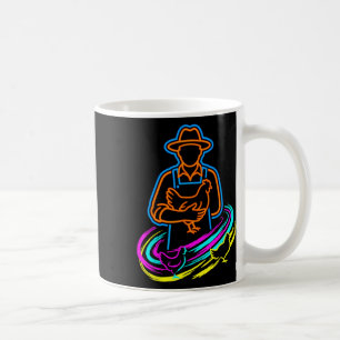 Poultry Farmer Chicken Farming 80s Look Coffee Mug