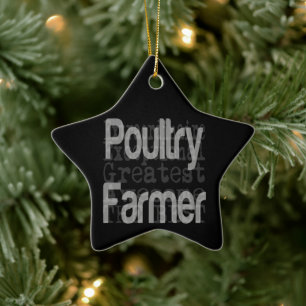 Poultry Farmer Extraordinaire Ceramic Ornament