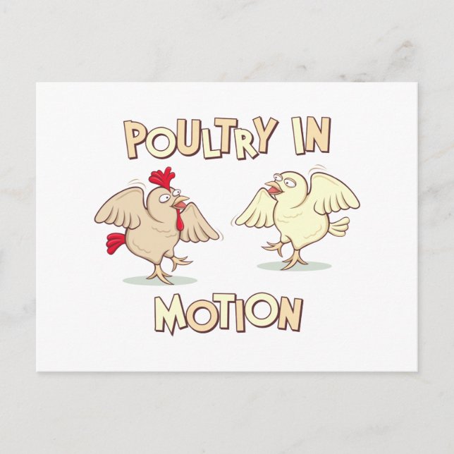Poultry in Motion Postcard (Front)