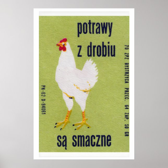 Poultry is Delicious! - Matchbox Print - Aesthetic (Front)