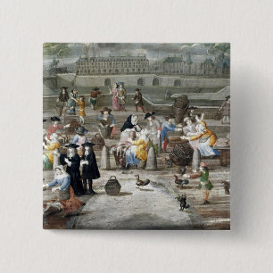 Poultry Market on Quai des Grands Augustins 15 Cm Square Badge