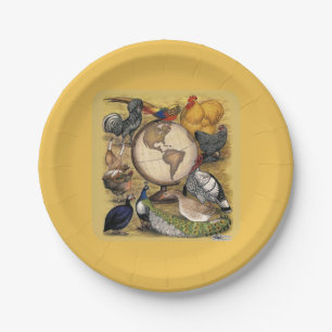 Poultry of the World Paper Plate