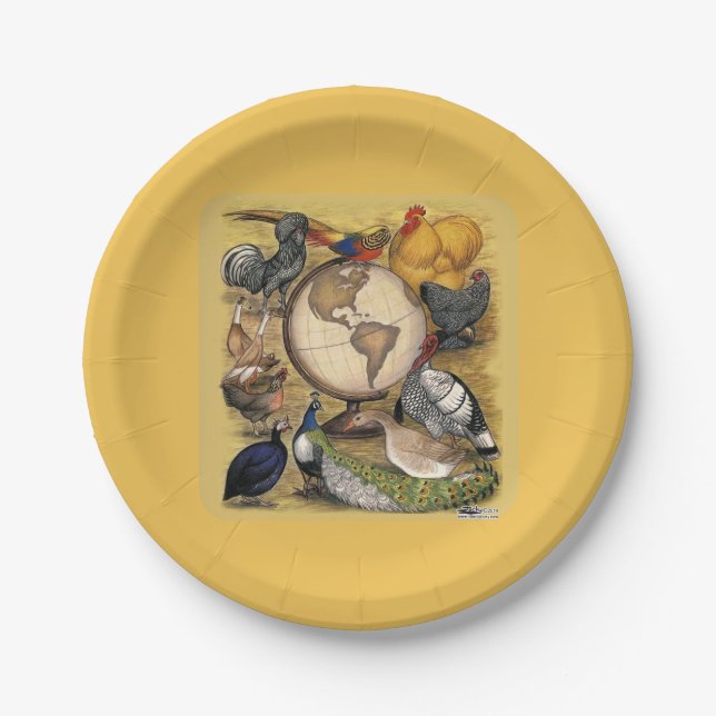 Poultry of the World Paper Plate (Front)