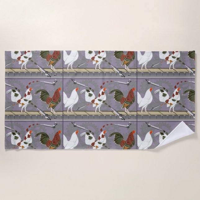 Poultry Painter Beach Towel (Front)
