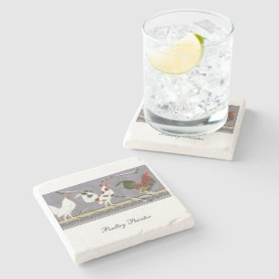Poultry Painter Stone Coaster