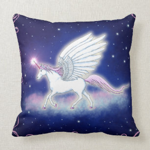 Poultry unicorn with stars cushion