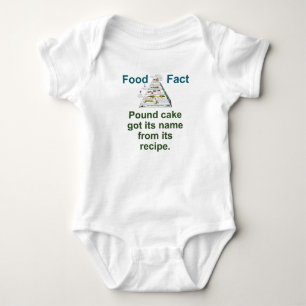 Pound Cake Got Its Name - Food Fact Baby Bodysuit