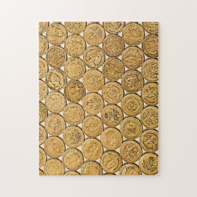 Pound coin jigsaw puzzle (Vertical)