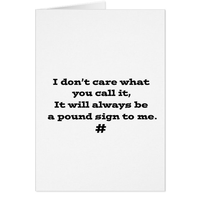 Pound Sign (Front)