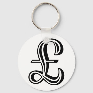 Pound Sign - Black Key Ring