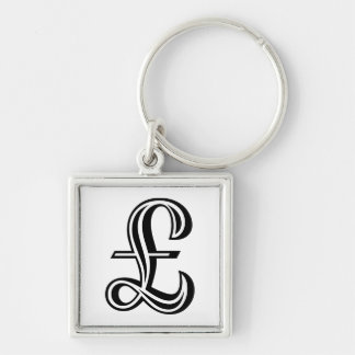 Pound Sign - Black Key Ring