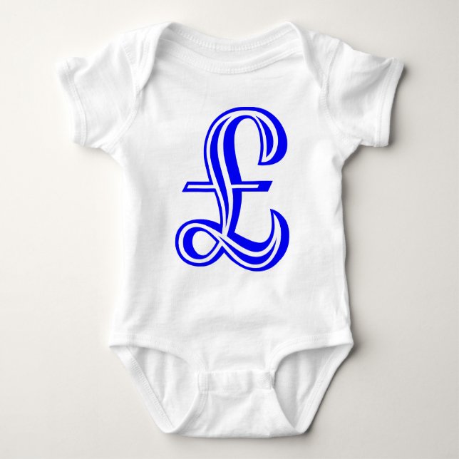 Pound Sign - Blue Baby Bodysuit (Front)