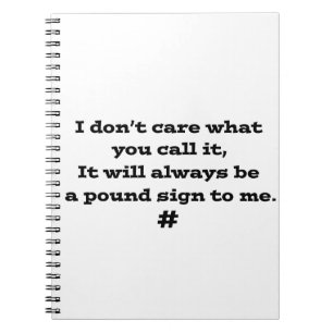 Pound Sign Notebook