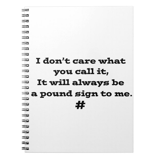 Pound Sign Notebook (Front)