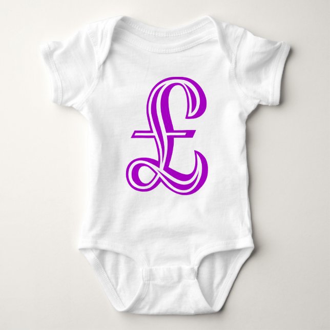Pound Sign - Purple Baby Bodysuit (Front)
