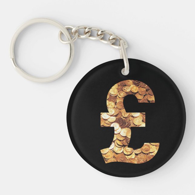 pound symbol key ring (Front)