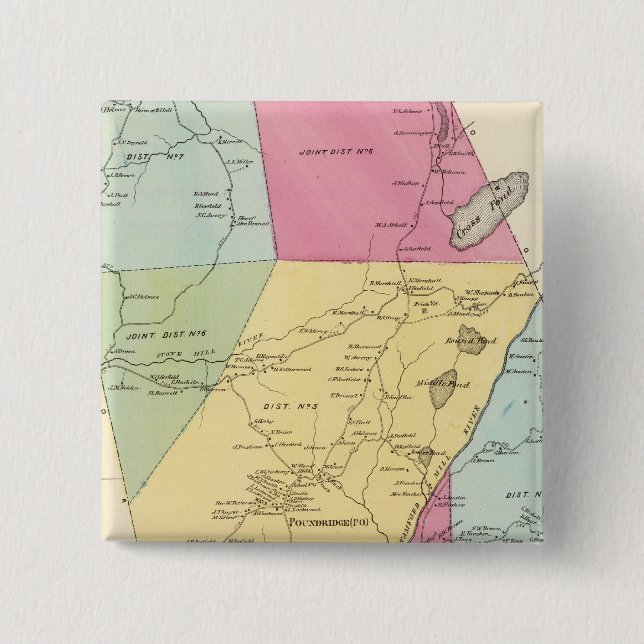 Poundridge, Town 15 Cm Square Badge (Front)